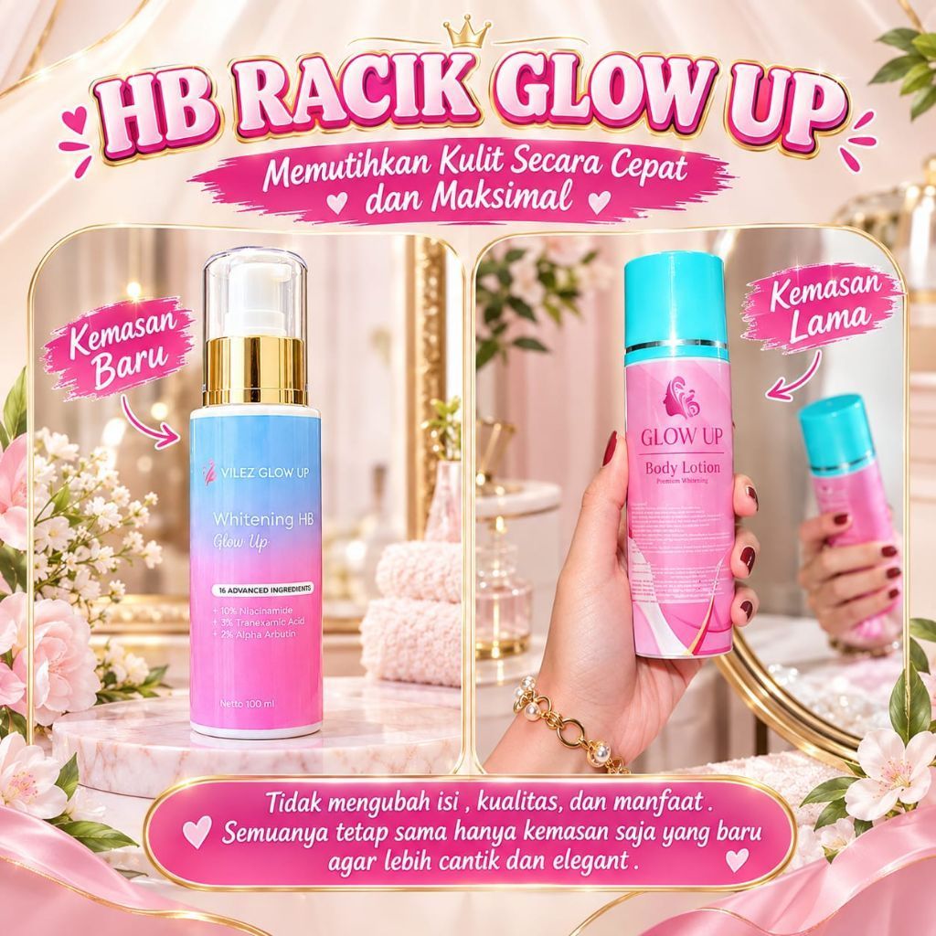 Hb glow up/ Vilez glow up/ pemutih badan / hb pemutih