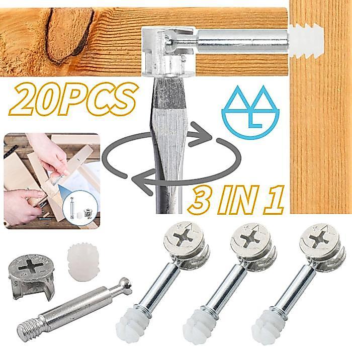 20 PCS MINIFIX BAUT KNOCK DOWN SKRUP/MINIFIX BAUT KNOCK DOWN SKRUP+CASING/BAUT KNOCK DOWN MINIFIX
