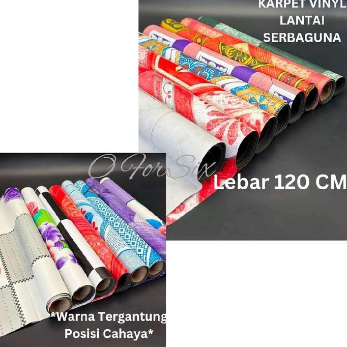 (Roll) Karpet Plastik/Perlak Lantai/Meja/Karpet Lantai Plastik Lebar 1,2 Meter(New)/
