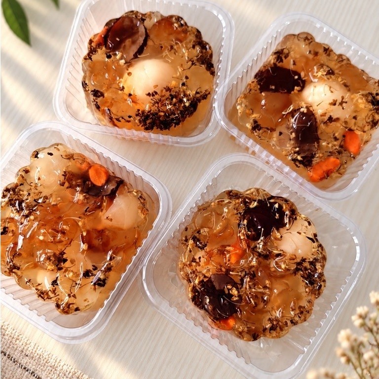 mooncake jelly osmanthus tea peach gum longan