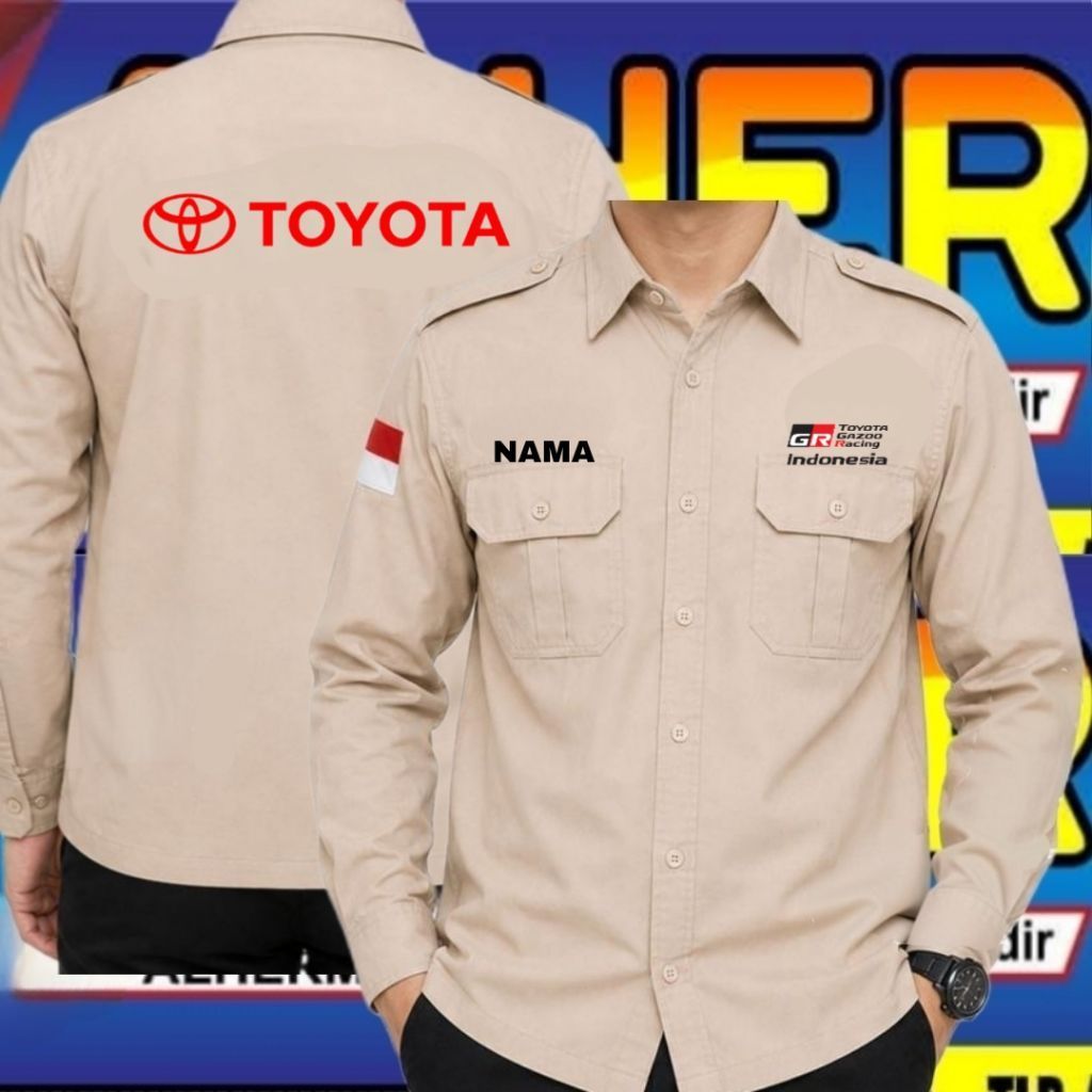 kemeja Toyota gazoo racing baju Toyota gazoo racing seragam Toyota gazoo racing Pdh Toyota gazoo rac