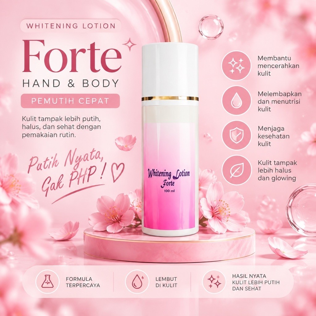 [BPOM] HAND BODY FORTE AROMA MENYENGAT | WHITENING LOTION FORTE | HB FORTE | HB FORTE WIDYARINI