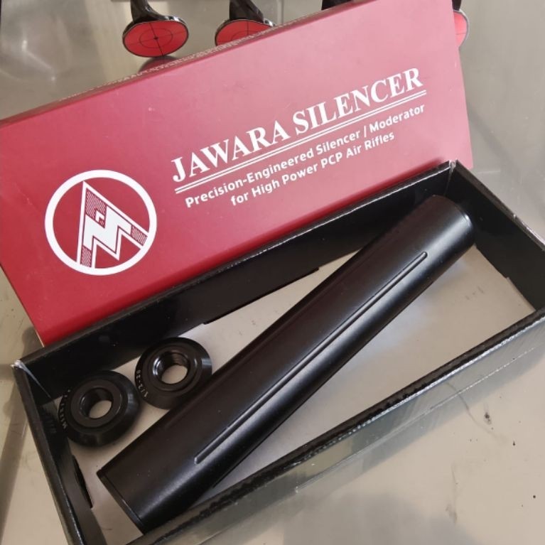 Jawara Silencer Moderator Presisi untuk Senapan PCP Kuat Daya Tinggi warna hitam