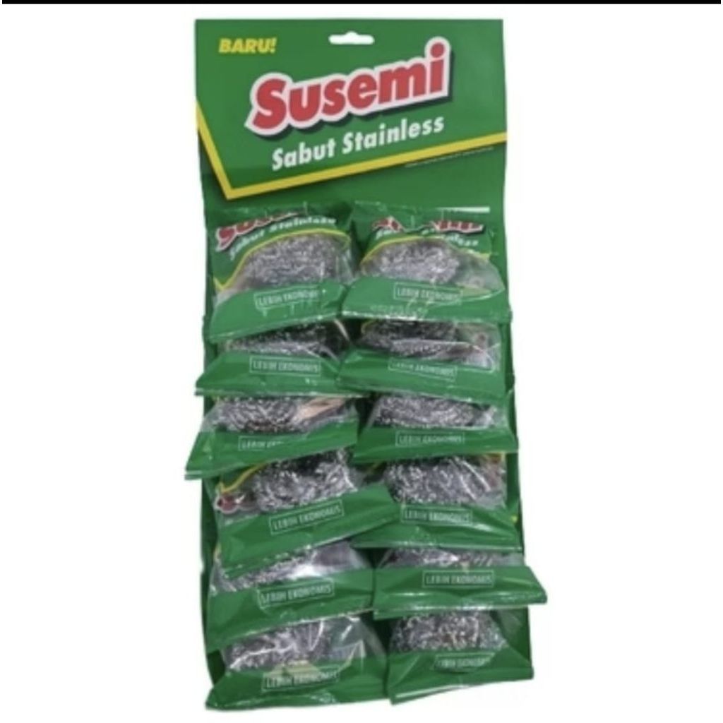 Susemi Sabut Kawat Stainless / Kawat pencuci piring (Kemasan 1Lusin)