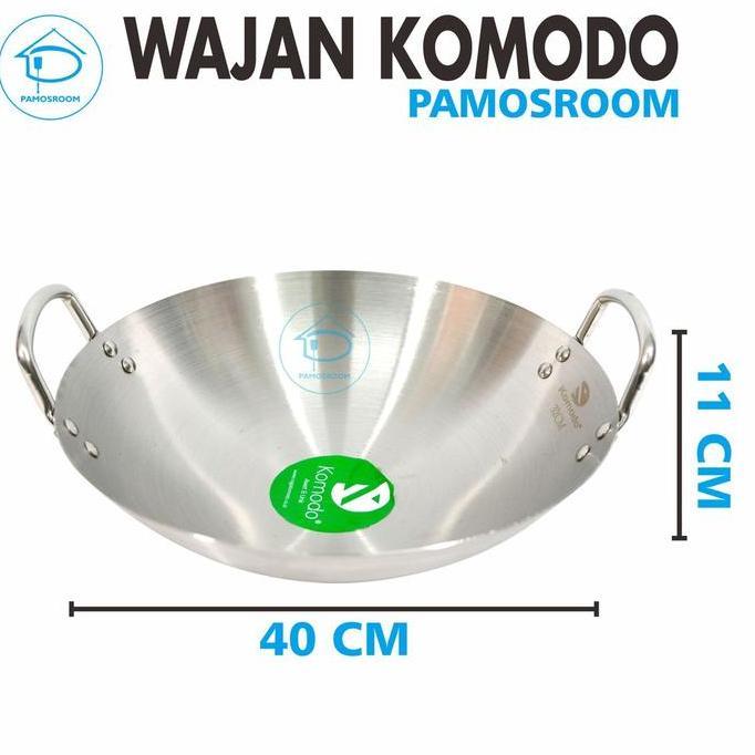 Komodo Kuali Wajan 40cm Penggorengan Stainless Steel Diameter 40cm
