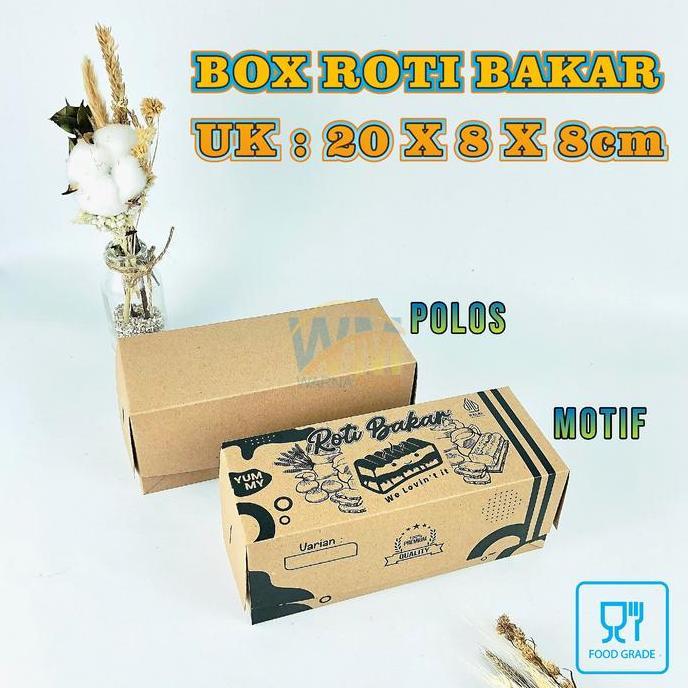 Faster- (Isi 25Pcs) Dus Box Roti Gembong 20X10X7 / Box Dus Roti Sobek / Dus Kotak Kardus Roti Bakar 