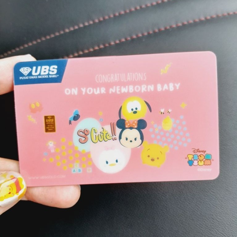 Logam mulia UBS 0.1 gram disney mickey