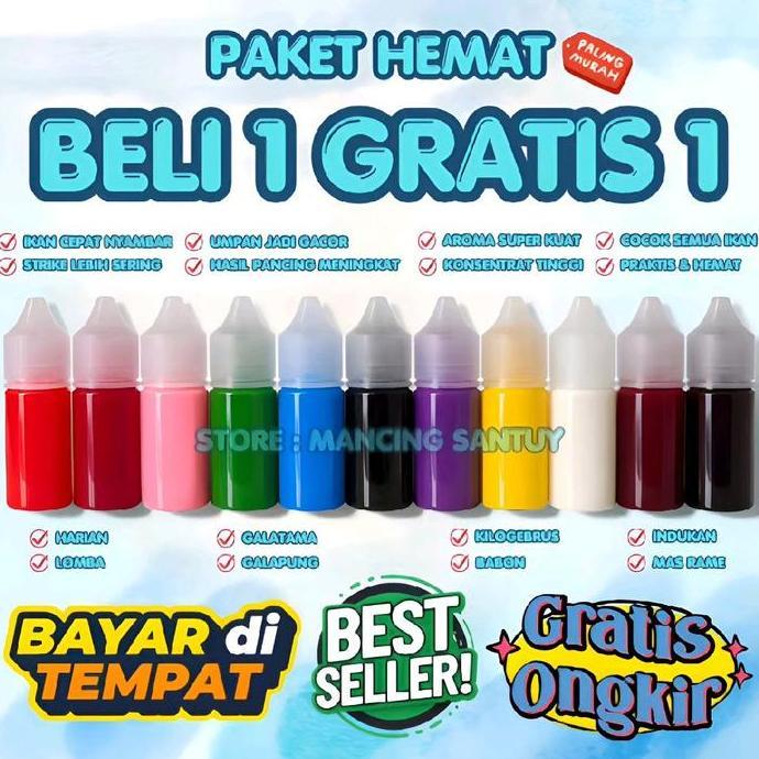 Premium [ Beli 1 Gratis 1 ] Essen 30Ml | Essen Ikan Mas | Essen Ikan Nila | Essen Ikan Bawal | Essen