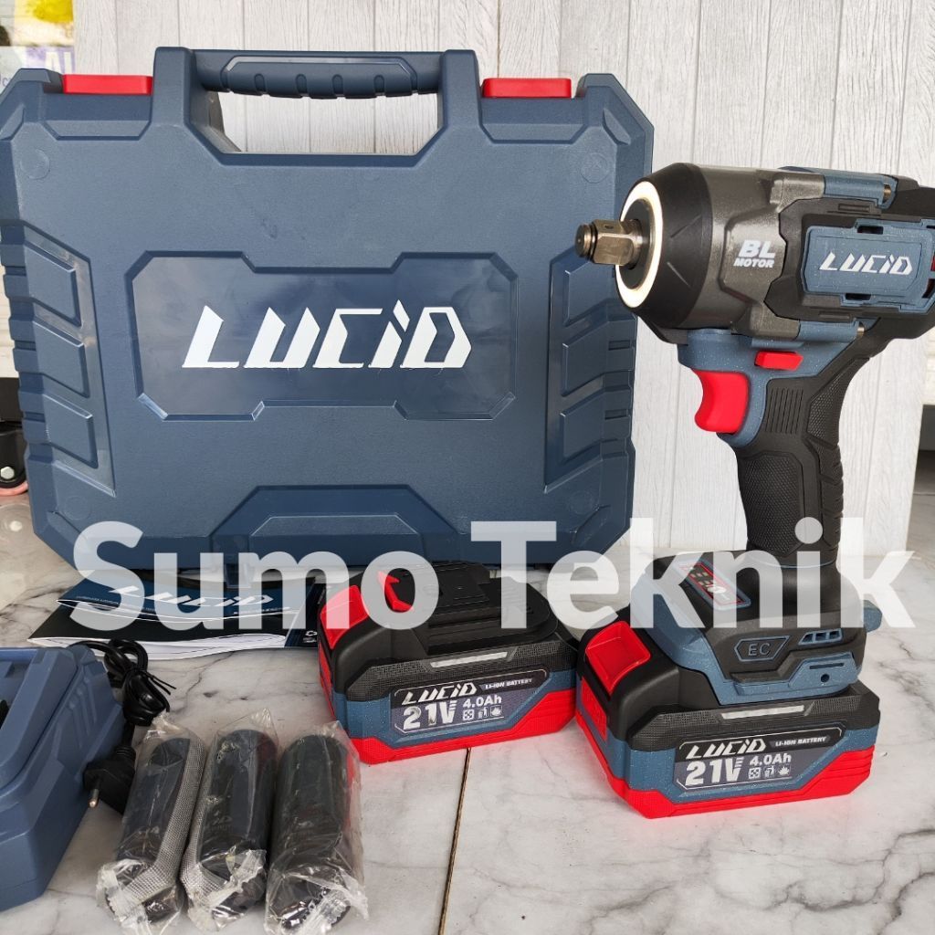 Cordless Impact Wrench Lucid LH-500 Gen2 Mesin impact pembuka baut Lucid LH500 2 baterai