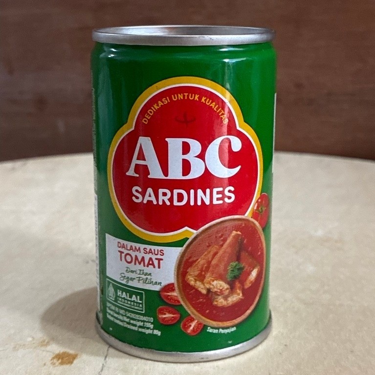 Sarden Kaleng ABC Tomat 155g Sarden Kaleng Kecil