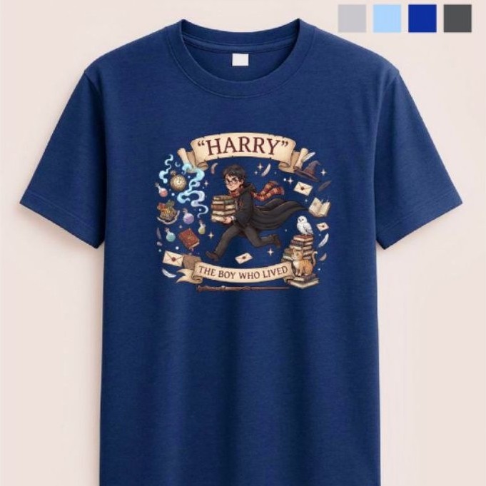 Kaos Harry Potter desain Lucu , Kaos Harry Potter -  Harry Potter Art Size S - 3X