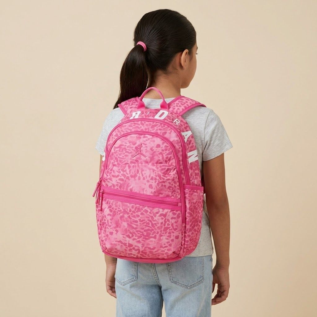 JDK Air Patrol Backpack Tas Ransel Jordan Girl's Pink Tas Sekolah Anak Perempuan Ukuran Besar