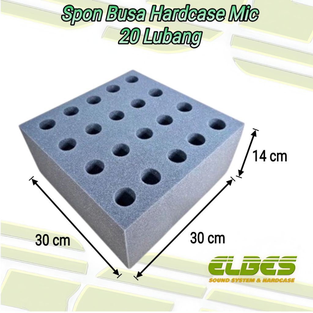 Busa spon lubang 20 dan 25 untuk tempat mic busa hardcase mic