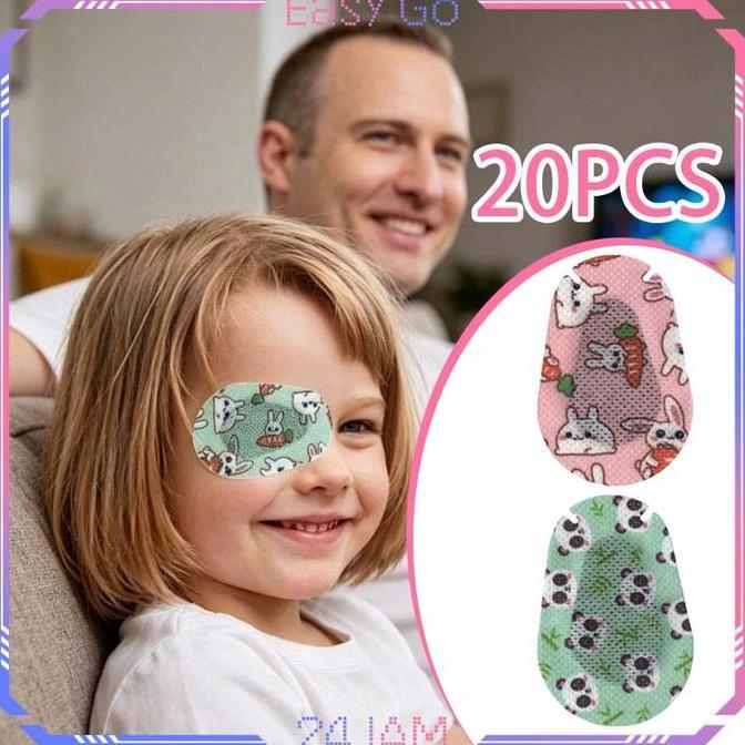 ARHMYY Isi 20pcs Plester Penutup Mata Anak Eye Patch Lazy Eye Patch Terapi Mata Terapi Penutup Mata 
