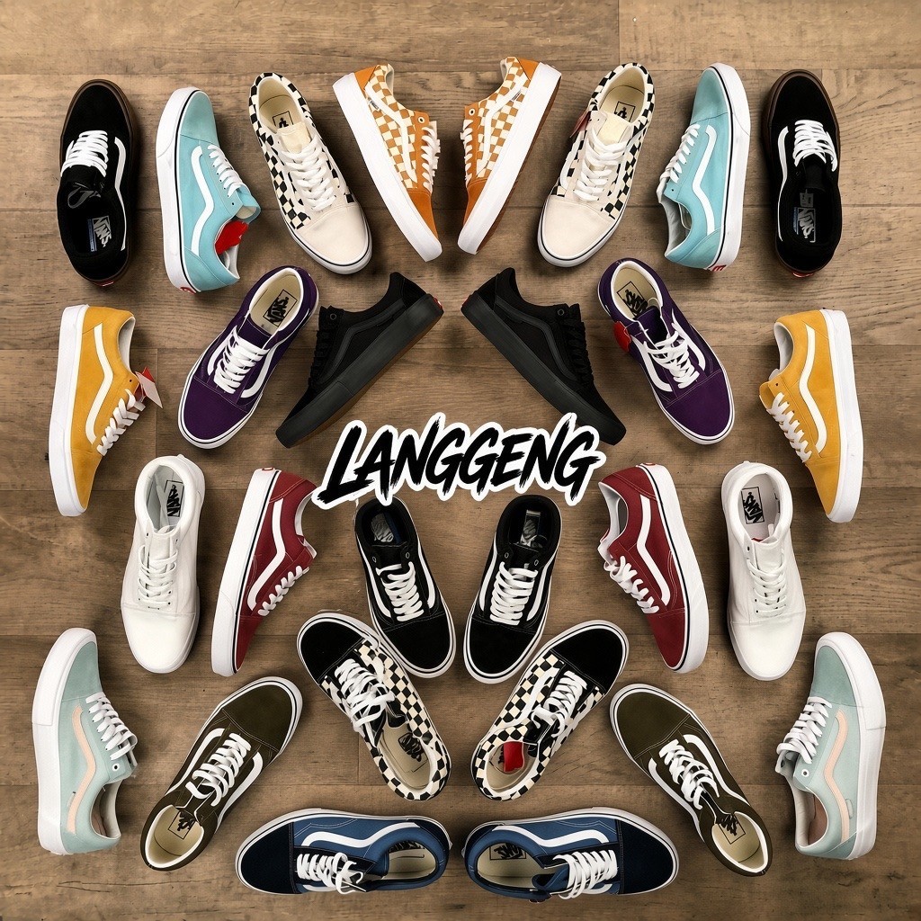 Sepatu Sneakers Vans Pria/Wanita Size Besar 40-45 Casual Preloved/Second