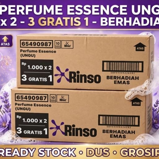 Rinso Detergen Cair 16 Sachet - Anti Noda, Aroma Segar, Warna Cerah - Ungu