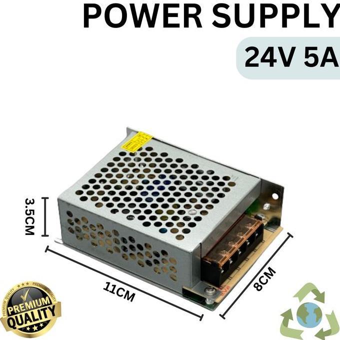 Akbarshopol - Power Supply 24V 5A / 24V 10A Adaptor Elektronik Laptop Trafo Switching Dc 24V-5A / 24