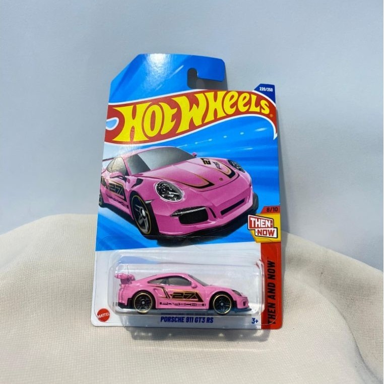 Hotwheels Porsche pink, Porsche 911 GT3 Rs, packing aman menggunakan kardus tebal dan buble warp