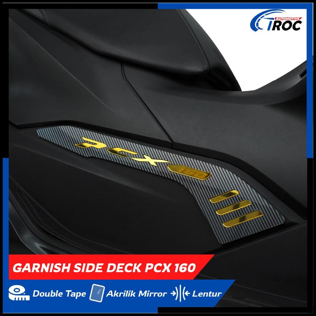 Cover Garnish Samping Pcx 160 Side Deck Pad Pcx 160 Garnish Pcx 160 Side Deck Pad Carbon Aksesoris P