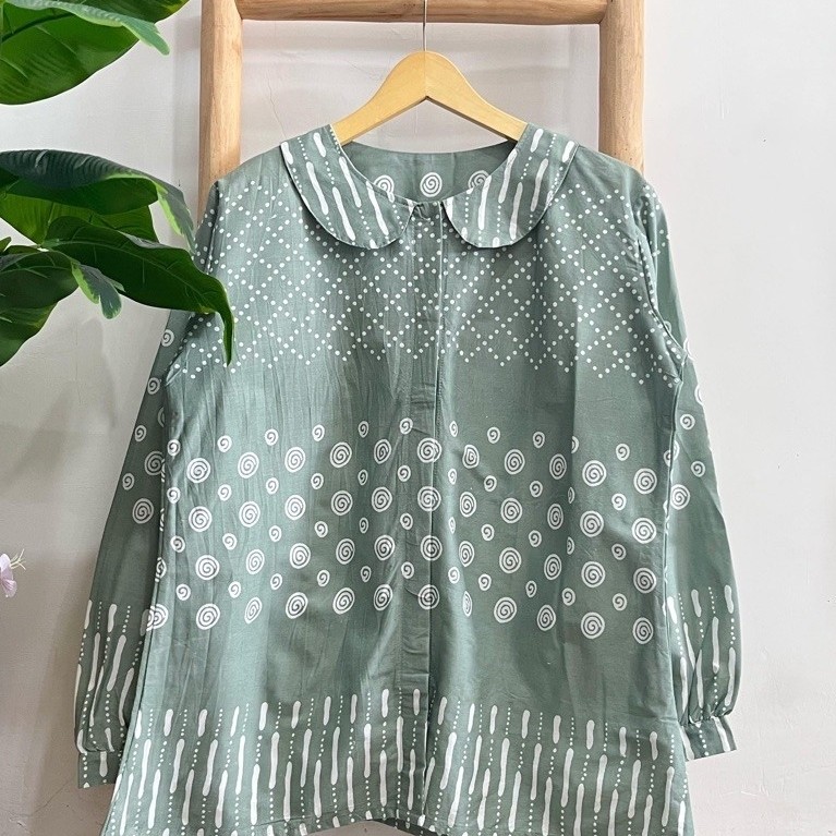 BLOUSE BATIK SAGE 5626 HIJAU MINT