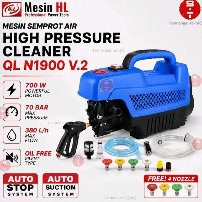 QL-1900 MESIN STEAM CUCI MOBIL MOTOR JET CLEANER AC H&L QL - 1900 QL1900