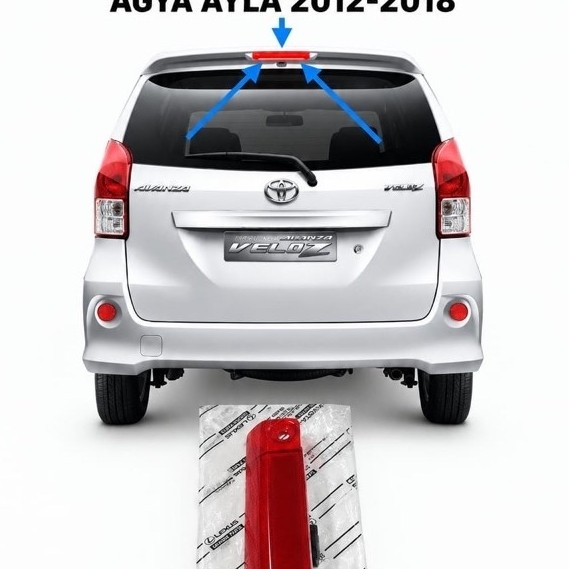 LAMPU SPOILER TOPI BAGASI ATAS BELAKANG SEMUA MOBIL TOYOTA AVANZA  AGYA E G VELOZ DAIHATSU XENIA AYL