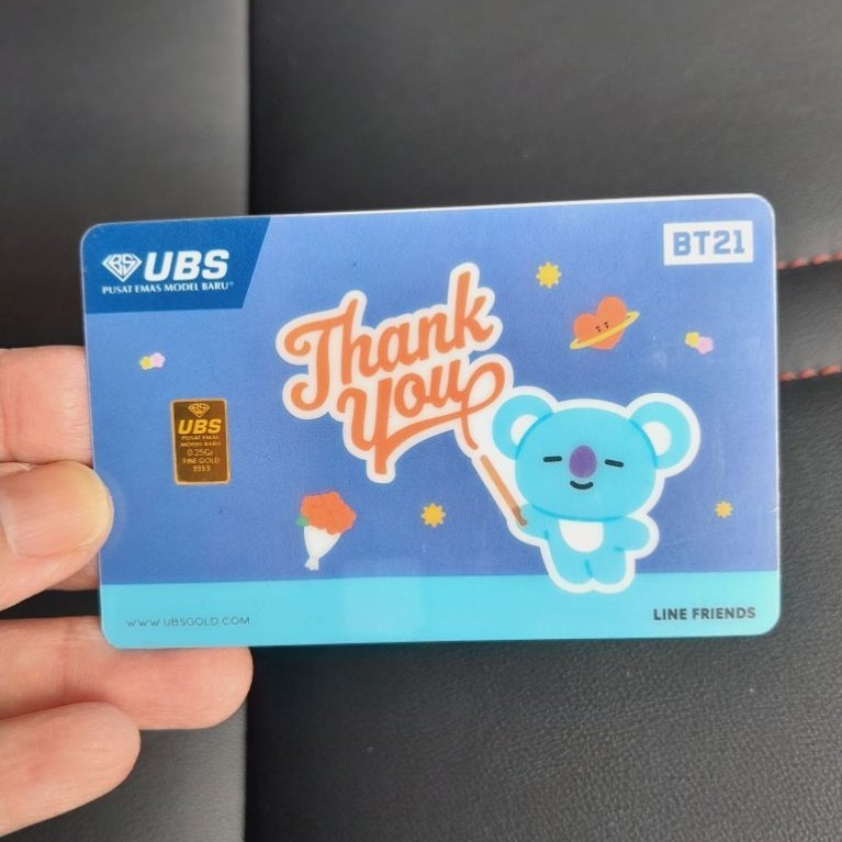Logam mulia UBS 0.25 gram BT21 KOYA