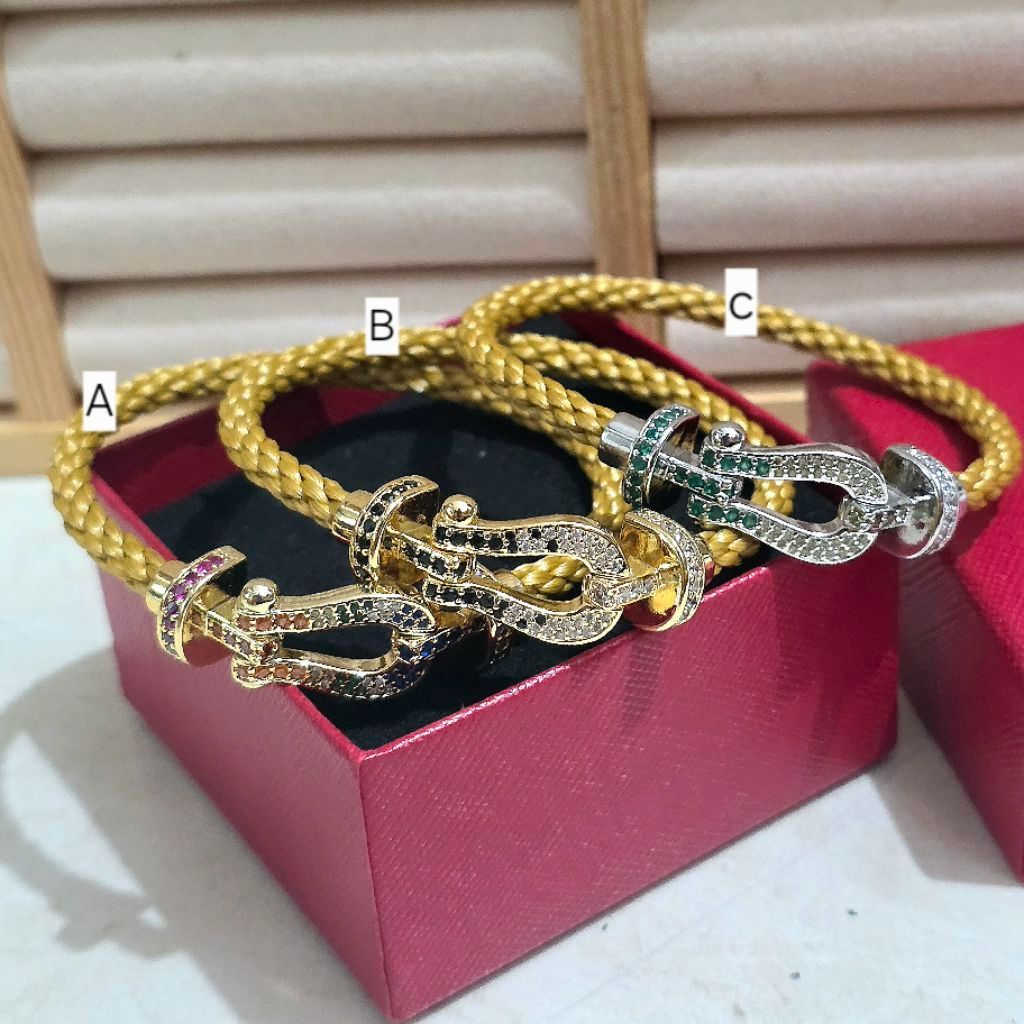 Gelang kulit Viral mix Titanium Gelang branded band Premium Quality Gelang tangan Kulit Mix Titanium
