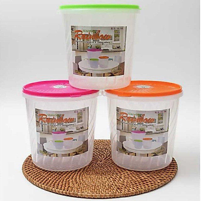 Toples Plastik Bening Sealware 3 Liter & 4 Liter / Toples Kue / Toples Kerupuk Snack