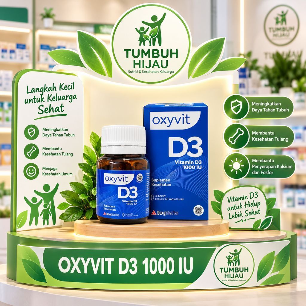 Oxyvit D3 1000 IU 60 kapsul