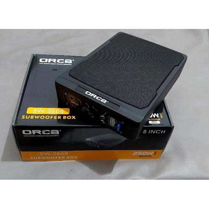 Ready Subwoofer Kolong Aktif ORCA SW-2663 / Sub Kolong Mobil ORCA 8 Inch Non Cod
