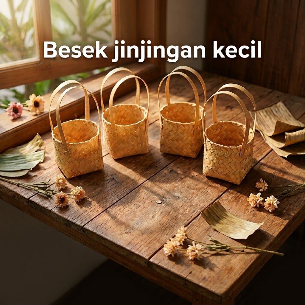BESEK MINI KERANJANG TEMPAT TELUR | Tas Kecil | Besek kecil Anyaman bambu tempat telur