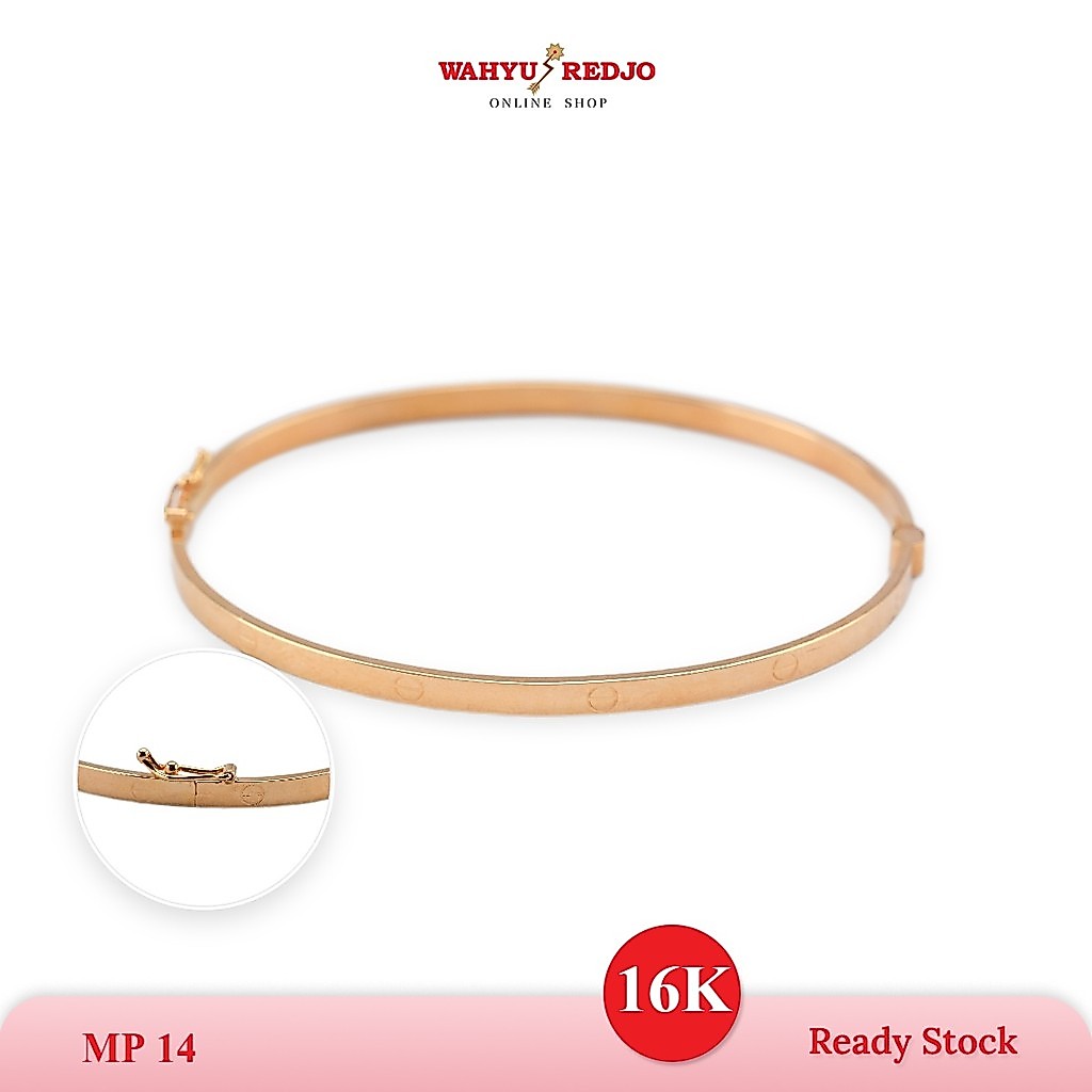 WAHYU REDJO - GELANG EMAS 16K  MODEL KT OVAL POLOS TIMELESS & ELEGAN (PMR)