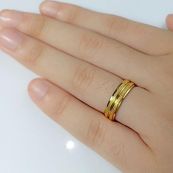 Cincin Titanium wanita pria stainless steel emas perihasan aksesoris gold cicin tunangan stainless s