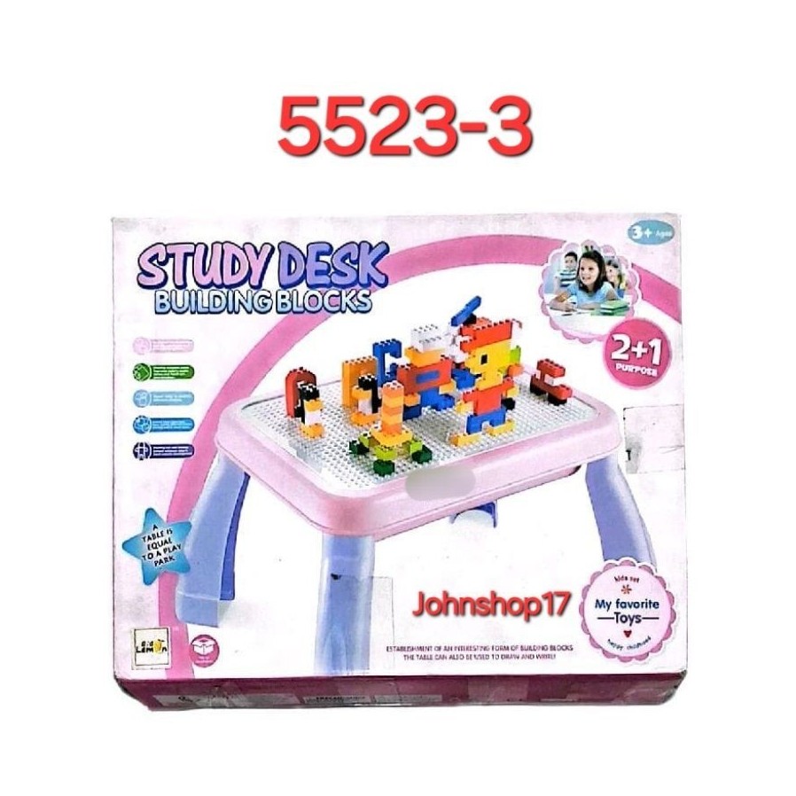 Mainan Edukasi Anak Meja Lego Study Desk 5523-3 / Building Table Blocks 666-187