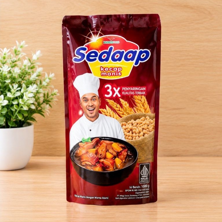 Kecap Manis Sedaap 1kg - Aroma Khas, Gurih, dan Kental - 1000g