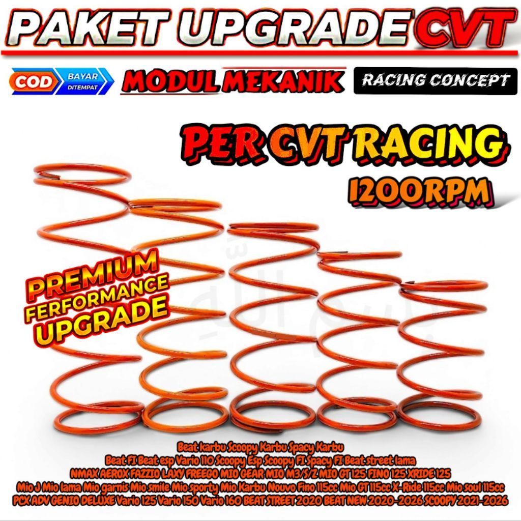 per cvt racing 1200 rpm semua motor YAMAHA HONDA / Per 1200rpm 1200 rpm