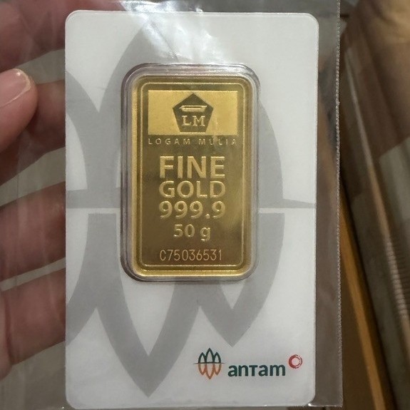 Emas 50gram produksi Antam