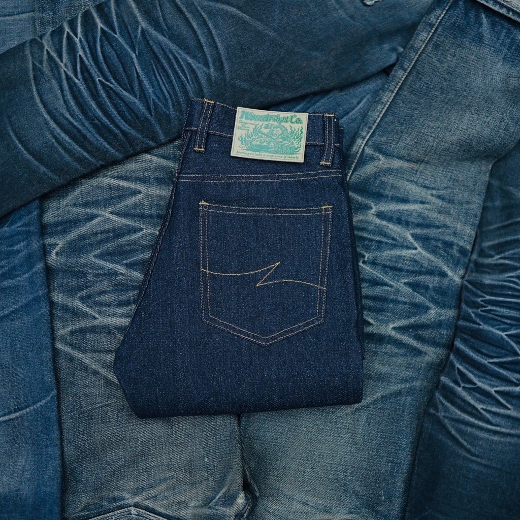 notherbright - celana denim pria 17oz selvedge accent