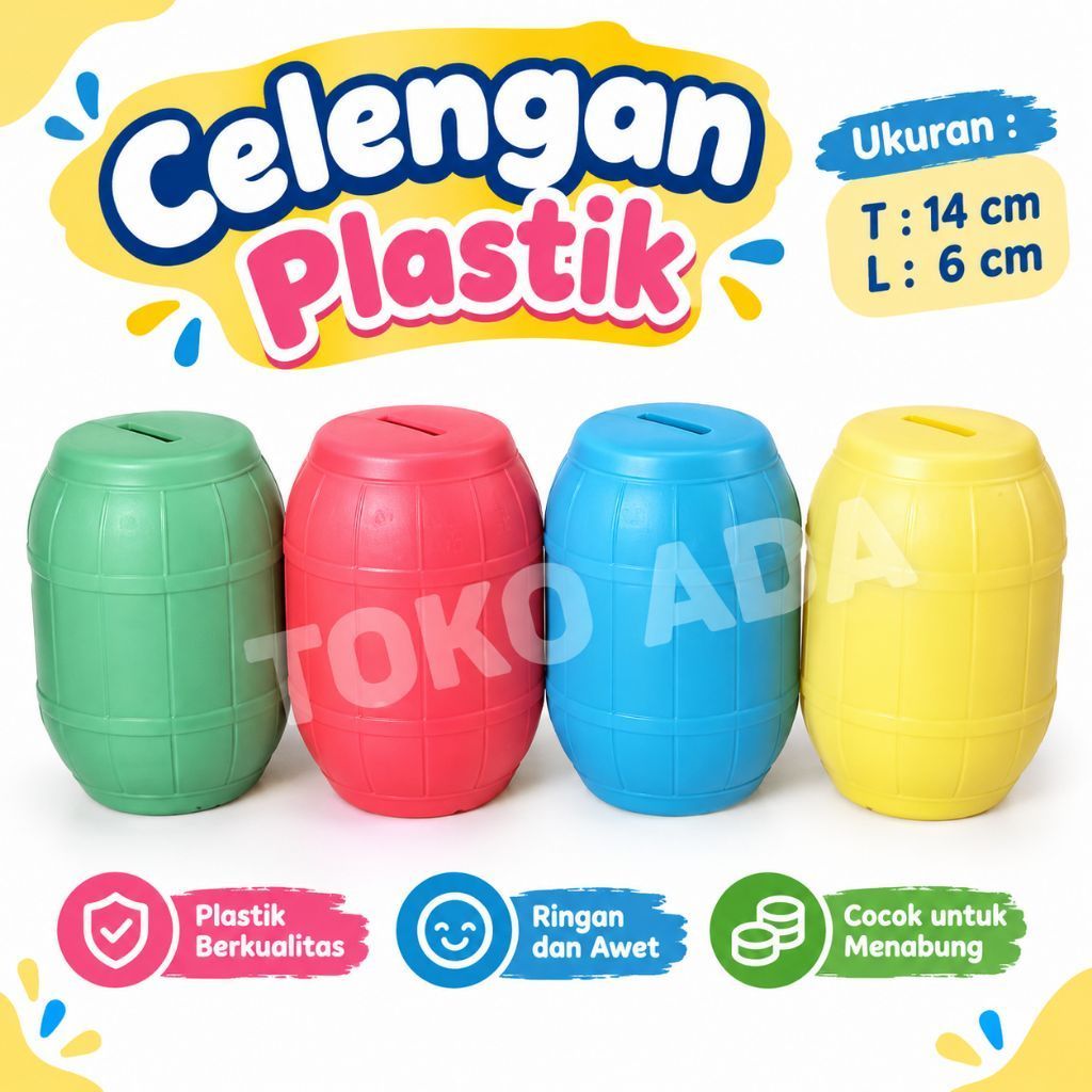 Celengan plastik kecil / tabungan / gentong / murah penyimpanan uang tabungan plastik