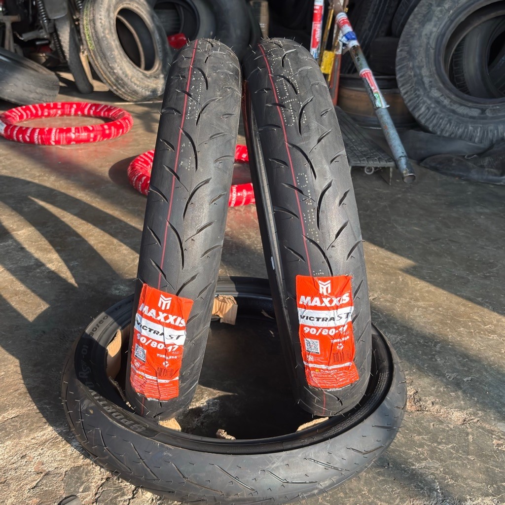 BAN MOTOR MAXXIS VICTRA ST  DEPAN/BELAKANG 90/80 R17 BAN MOTOR BEBEK 90/80 17 BAN MOTOR MATIC BEBEK 