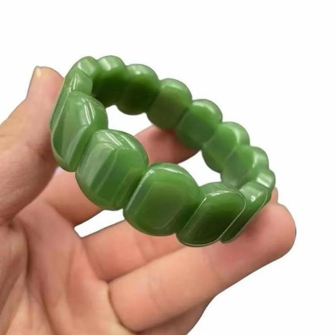 Gelang giok gelang tangan pria dan wanita tali elastis asli china Bracelets