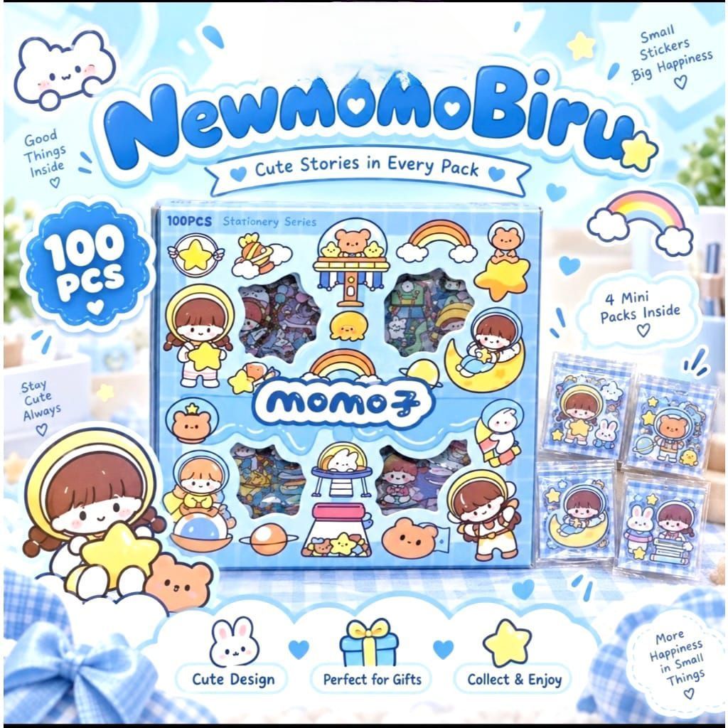Stiker Momo 100 Lembar Lucu Anti Air Korea