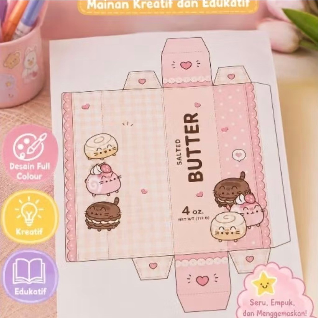 Paper Squishy DIY Squishy kertas A4