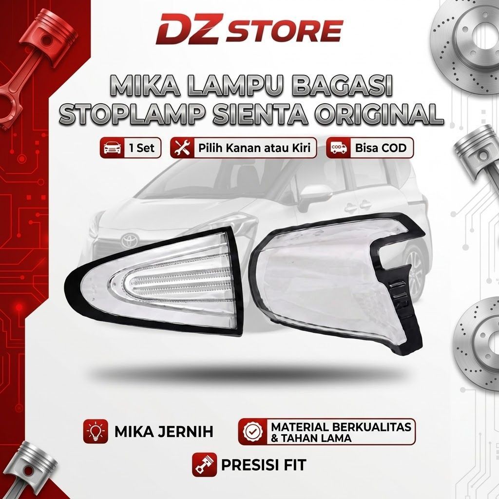 mika stoplamp lampu belakang all sienta all tipe mika lampu bagasi sienta original kanan atau kiri m