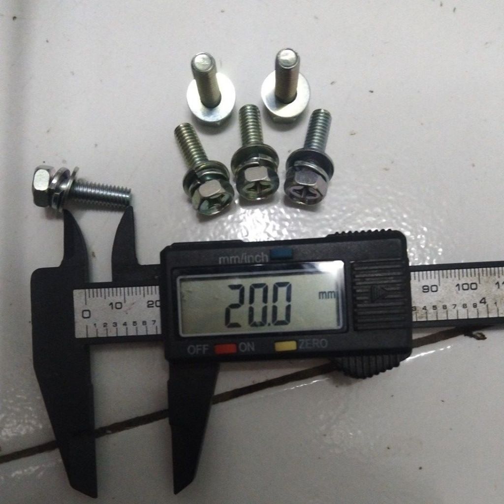 Baut m6x20 kunci 10 double ring harga 1pcs