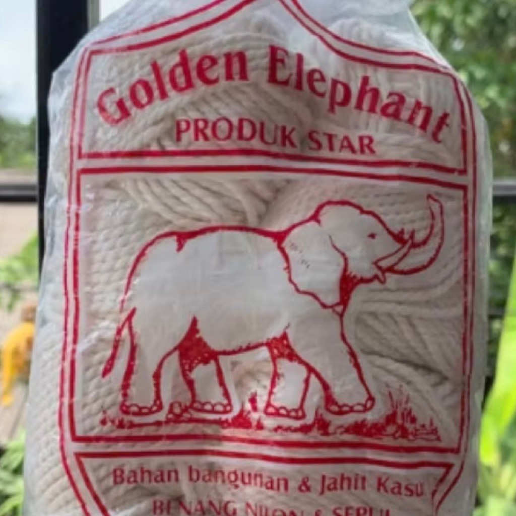 Benang Bangunan Cap Gajah Kecil (satuan) - Benang Sulam Premium