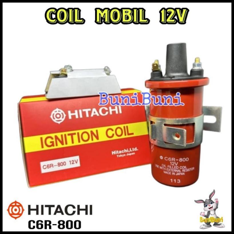 Koil Mobil Hitachi / Ignition Coil Hitachi 12V Kaki 2 Universal Untuk Mobil Kijang / Carry / Futura 