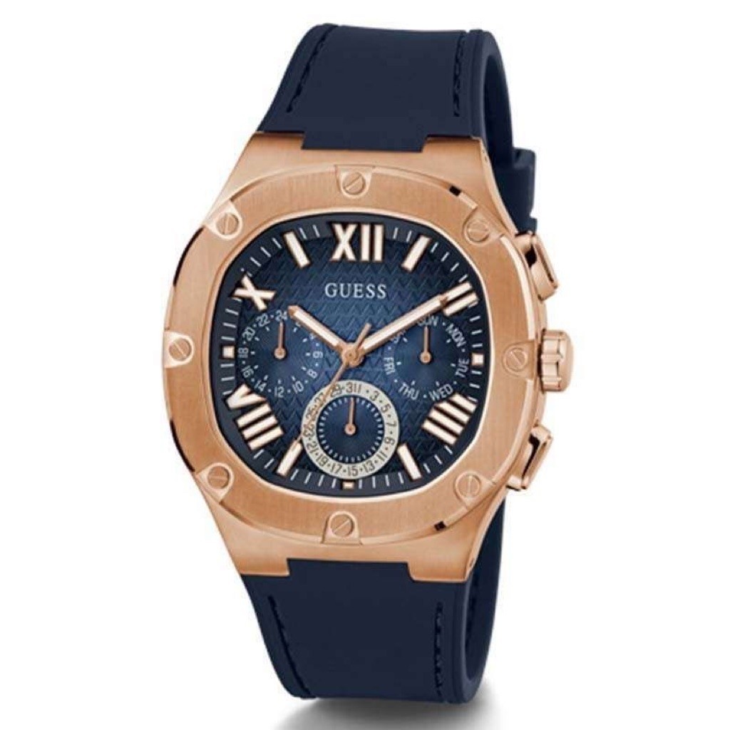 GUESS GW0571G2 Original HEADLINE Jam Tangan Pria Analog Navy Silicone
