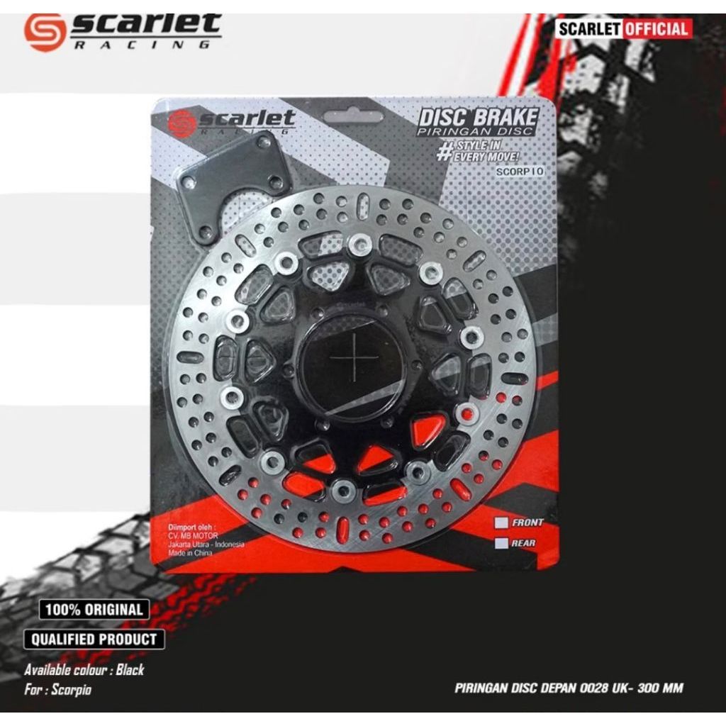 Scarlet Piringan cakram lebar 300MM SCORPIO Z SCORPIO NEW disc brake front Motor SCORPIO NEW SCORPIO